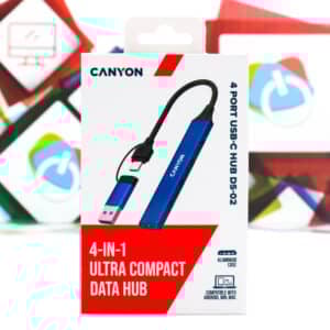 Multiport Hub Canyon DS-02 4 port USB-C plavi