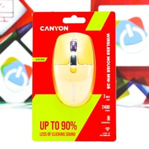 Miš bežični Canyon MW-26 žuti WiFi BT