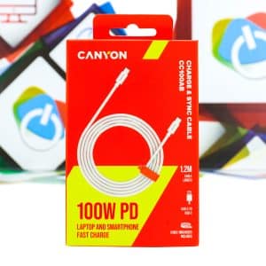 Kabal USB-C na USB-C Canyon CC100AB 1.2m 100W