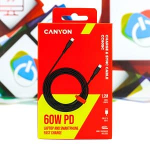 Kabal USB-C na USB-C Canyon CC60SC 1.2m 60W