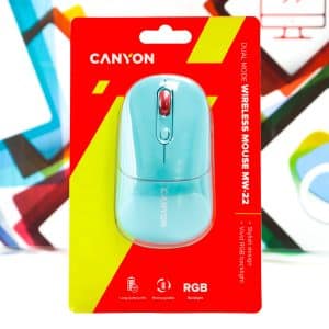 Miš bežični Canyon MW-22 zeleni WiFi BT RGB