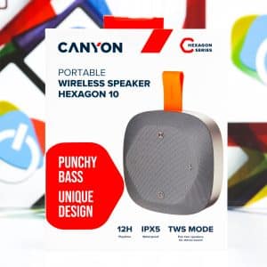 Bluetooth zvučnik Canyon Hexagon 10 8W sivi