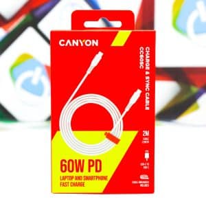 Kabal USB-C na USB-C Canyon CC60SC 2m 60W