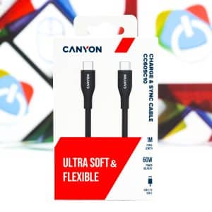 Kabal USB-C na USB-C Canyon CC60SC10 1m 60W