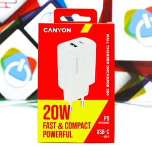 Kućni punjač Canyon OnCharge 200 20W USB-C + USB-A