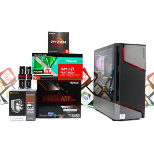 Gaming PC Cougar MX360-13 R5 5500 RX 7600 XT 500GB SSD 16GB DDR4