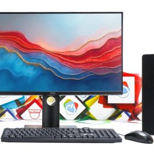 Office uredski set HP 800 G3 SFF + Dell P2719H 27"